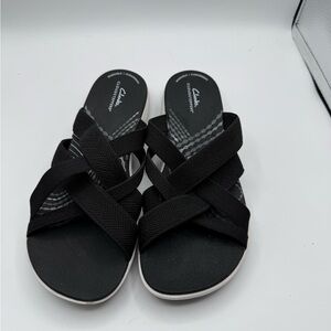 Clarks Cloudsteppers Mira Isle Slip On Sandals Sz 10M